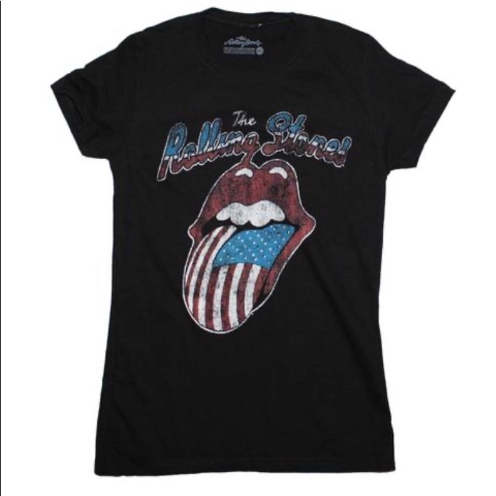 The Rolling Stones black and fitted t shirt